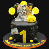 Personalized Tom & Jerry Theme Cake 5lbs by Sacha's